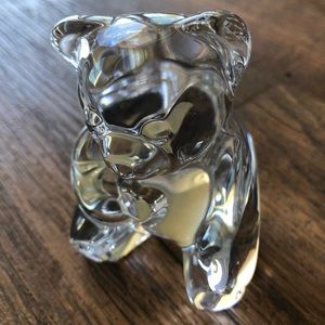 Solid Full Lead 24% Crystal German Bear Deco Paperweight